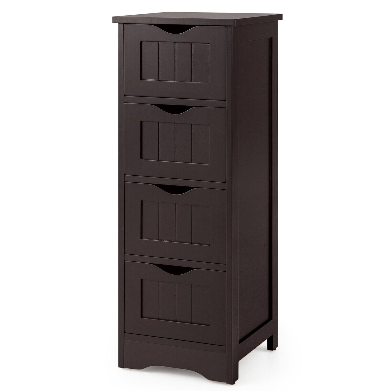 Freestanding Storage Cabinet 4 Drawers with Anti-Toppling Device and Waterproof Surface